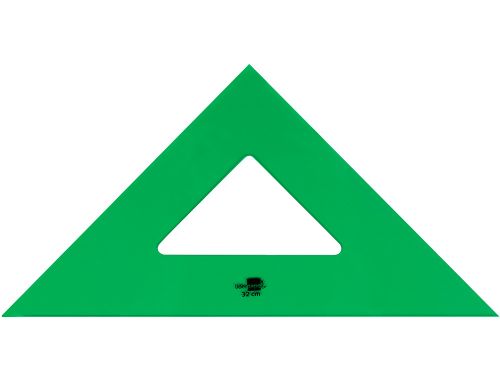 Esquadro liderpapel 32 cm plastico verde , Liderpapel , 43373 , 8423473433731